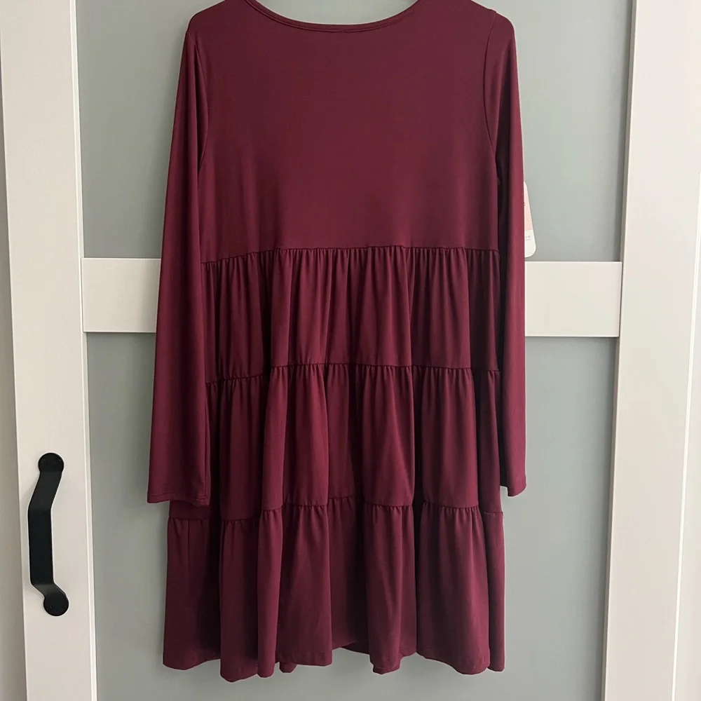 NWT Red Lolly Burgundy Dress - Picture 5 of 5